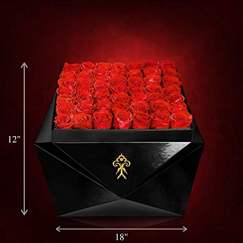 Premium Roses| Real Roses That Last 365 Days | Real Flowers| Roses in a Box (Model Z, Large)