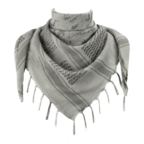 Image of Explore Land Cotton Shemagh Keffiyeh Tactical Desert Scarf Neck Head Wrap with Tassel for Men Women