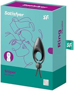 Satisfyer Sniper Vibrador Anillo para el pene | Tamaño ajustable | 12 programas de vibración | Silicona y Impermeable (IPX7) | Anillo para el pene Juguetes Sexuales para hombres