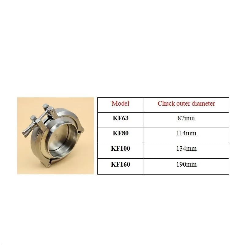 Zaciski ze stali nierdzewnej serii KF KF63-KF160 Przemysłowy łącznik rurowy do próżni(Clamp Bracket O-Ring,KF100)
