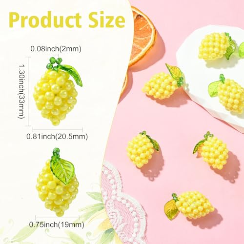 Breloques citron jaune 3D en acrylique légères pour boucles d'oreilles confort