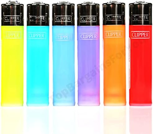 Zactly - Set of 4 Clipper Lighters, Various Assorted Designs, Regular Size Slogan Herb Leaf Weed Leaves Gas Refillable Flint Lighter (Mix Color Nebula)