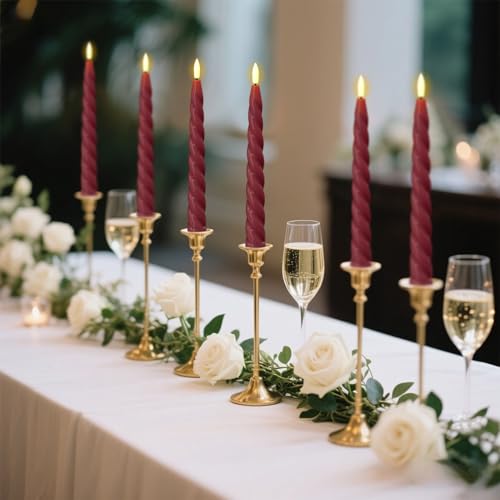 Image of Wondise Flameless Taper Candles with Remote Timer