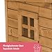 Kerbl Pet Katzenhaus Rustica, Braun/Grün, 57x45x43 cm, Holz, mit Schwingtüre, Plexiglasfenster, höhenverstellbare Kunststofffüße