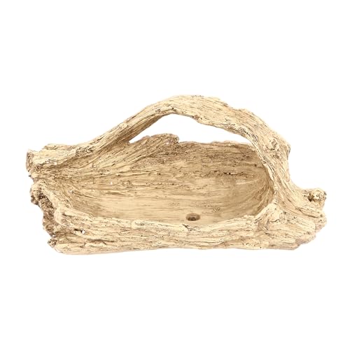 Toeponeer Macetero suculento Artificial de Madera Flotante, macetero suculento de Resina de Madera sintética para Mesa de Centro de Escritorio alféizar de Ventana
