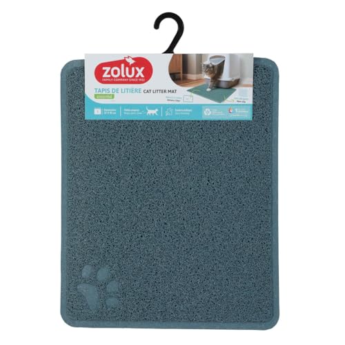 zolux - Tapis d'hygiène 37 x 45 cm bleu pour maison de toilette chat