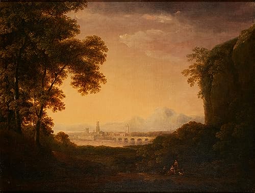 Toile d'art Figures dans un paysage italien Alexander Nasmyth peinture haut de gamme
