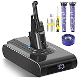 8000mAh Upgraded Li-ion Replacement Battery for V8 Series Cordless Vacuums with LCD Display, Compatible with V8 Animal/V 8 Absolute/V 8 Motorhead/V 8 Fluffy/V8 Extra/V 8 Mattress/SV10...