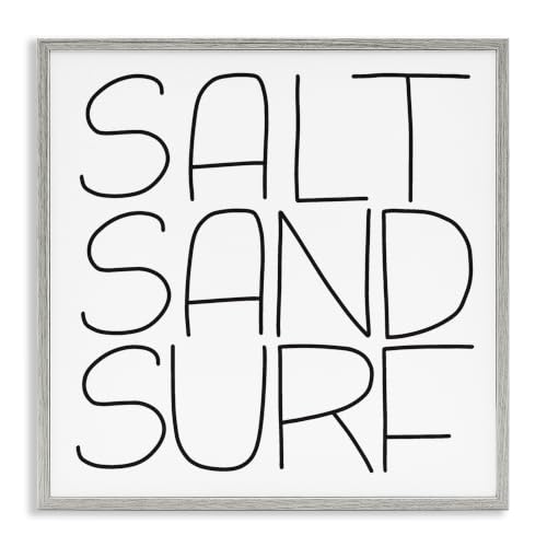 'Salt Sand Surf Beach Sports Calligraphy Phrase'| Framed Giclee Art