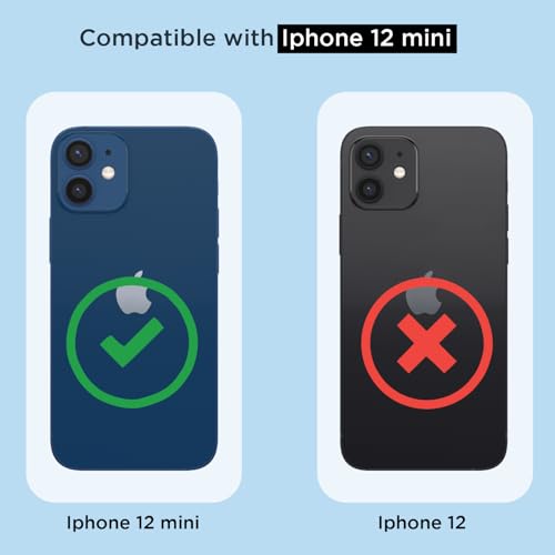 Image of Outlouders Back Cover for iPhone 12 Mini Mag-Safe Transparent PC + TPU Bumper Case with Magnetic Support Shockproof Protection (Transparent Mag-Safe)
