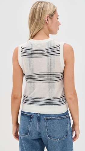 Vince Women's Plaid V Neck Vest3