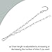 MECCANIXITY Hanging Chains 50cm Extension Link with S Shaped Hooks for Plant Basket Lantern Ornament, 304 Stainless Steel Pack of 6