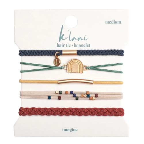 K'lani Hair Tie Bracelets for Women - Elastic Hair Bands That Double as Stylish Jewelry - Discover - Large