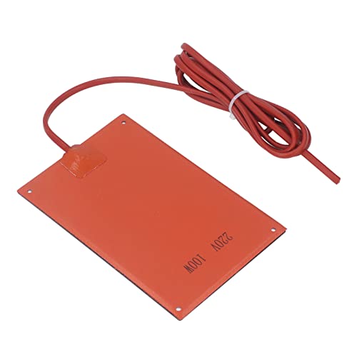Cocoarm Coussin Chauffant pour Carter d', Chauffage de Moteur en Caoutchouc de Silicone 220 V 100 W, Résistance de -76 à 482 Degrés F, Plaque Chauffante Fine et Rapide pour Baies Moteur par Temps