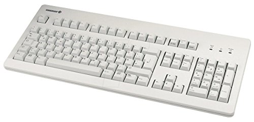 CHERRY G80-3000, Clavier Mécanique Filaire, Disposition Allemande (QWERTZ), Connexion USB, Robuste, Touches Programmables, MX Black Switches, Gris Clair