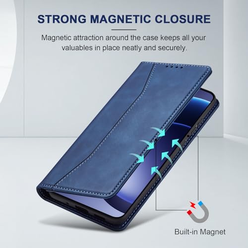 Image of Jasonyu Flip Wallet Case for OnePlus 15 5G,Blue
