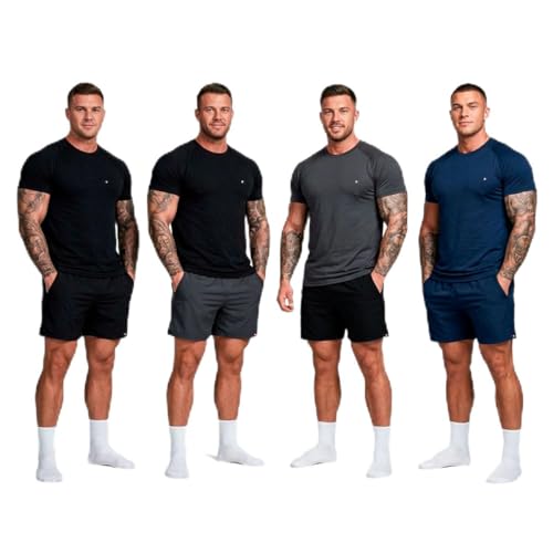 Kit 4 Camisetas Dryfit + 4 Bermudas Sandrini