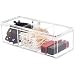 A+Selected Qtips Cotton Balls Makeup Holder with Lid, Acrylic Organizer 3 Section Drawer Tray and Storage for Cotton Swabs, Q-Tips, Make Up Pads, Cosmetics, Jewelry & More - for Bathroom & Vanity
