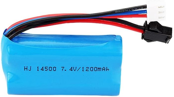 3PCS 7.4v 1200mAh 14500 Lipo Battery Spare Part for Electric Toys Water Bullet Gun Helicopter Drone Robot Toy Battery Accessory - (Color: 3PCS)