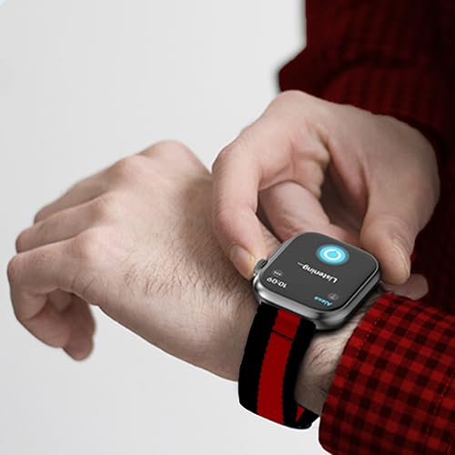 Correa compatible con Moto Watch 120, Nylon tejido 22 mm miniatura 5