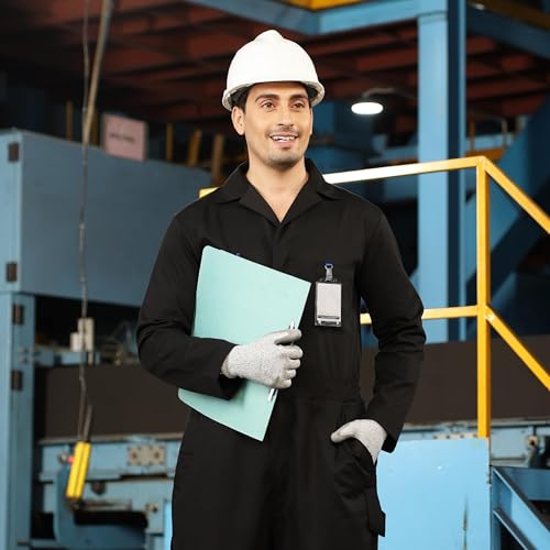 Image of NY Threads Men's Twill Coverall Relaxed Fit Long Sleeve Utility Work Wear