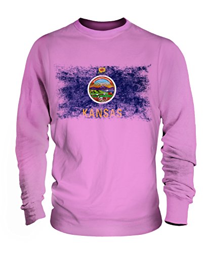 Sweat-shirt Kansas de qualité supérieure avec motif drapeau rétro - 2