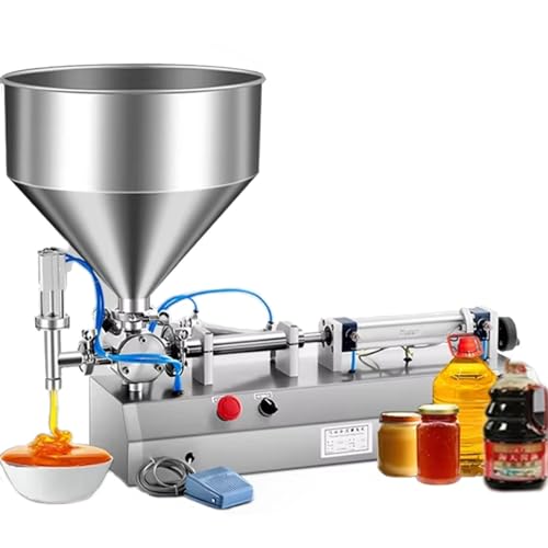 riempitrice pneumatica semiautomatica con pedale e tramoggia per applicazioni liquide e paste