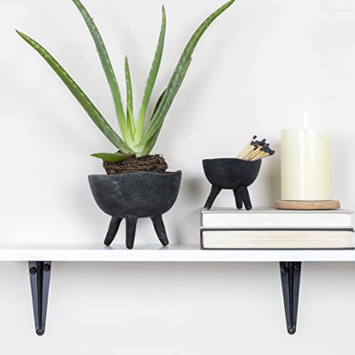 Image of Creative Co-Op Boho Terracotta Footed Bowl, Slate Grey