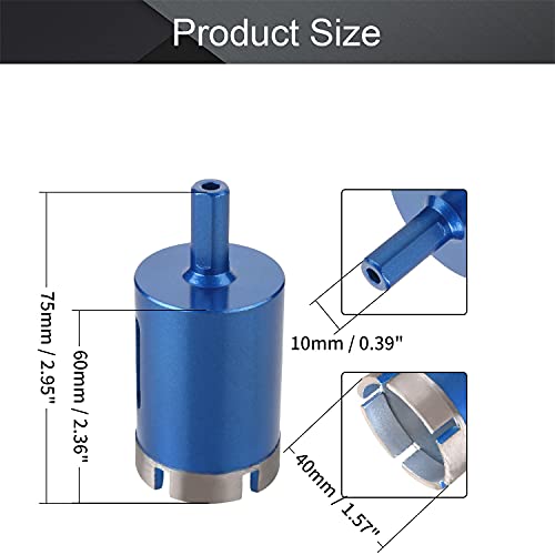 Broca Diamante 40 mm para Piedra y Concreto Utoolmart miniatura 2