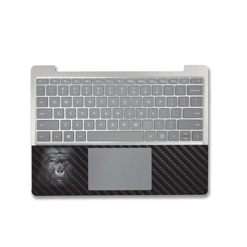 Image of MightySkins Carbon Fiber Skin Compatible with Microsoft Surface Laptop Go 3 (2023) Full Wrap Kit - Mono Gorilla | Protective, Durable Textured Carbon Fiber Finish | Made in The USA
