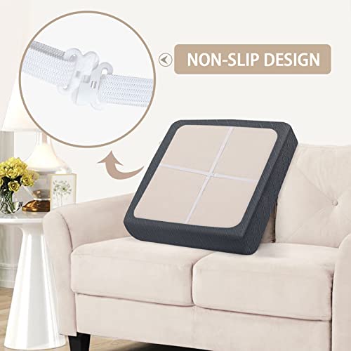 Searchi Sectional Couch Covers 3 Piece For Sectional Sofa L Shape Separate Cushion Couch Chaise Cover For Both Left/Right Sectional Couch Cushion(2 Seater+1 Chaise, Grey Lattice) #TOP5