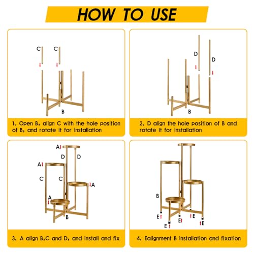 Plant stand gold