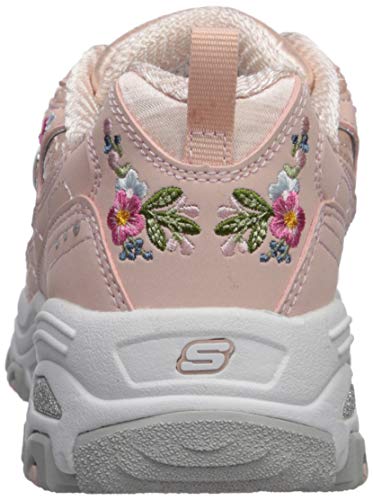 Skechers Kids Girl's D'Lites-Bright Blossoms Sneaker, Light Pink