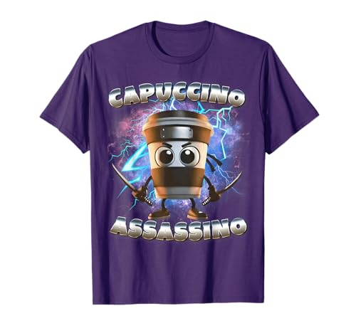 Cappuccino Assassino Italian Brainrot Memes Internet Meme T-Shirt