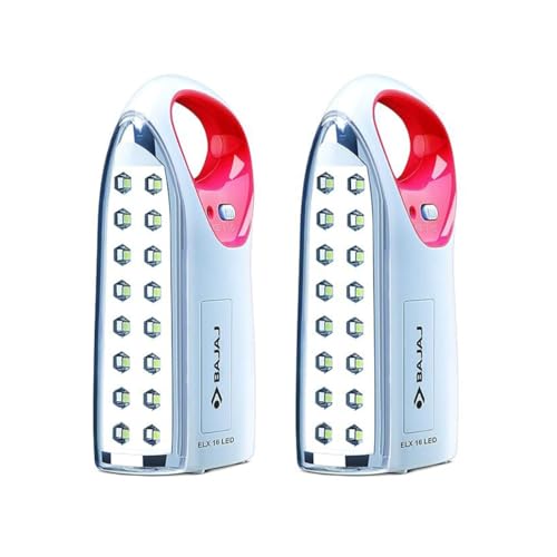 Image of Bajaj ELX 16 LED RED Emergency Light (Pack of 2, Red)