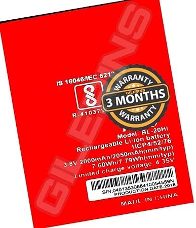 Image of Original BL-20Hi Battery for itel-A23 2050 mah Battery with 3 Month Warranty**** (V00000132)