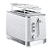 Russell Hobbs Toaster Grille Pain XL, Contrôle Brunissage, Décongéle, Réchauffe, Chauffe Viennoiserie - Blanc 24370-56 Inspire