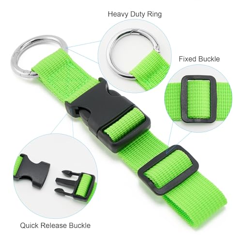 Image of Add a Bag Luggage Straps Jacket Gripper Luggage Straps Baggage Suitcase for Travel Belt Luggage with Plastic Buckle Adjustable Luggage Accessories(P-Green)