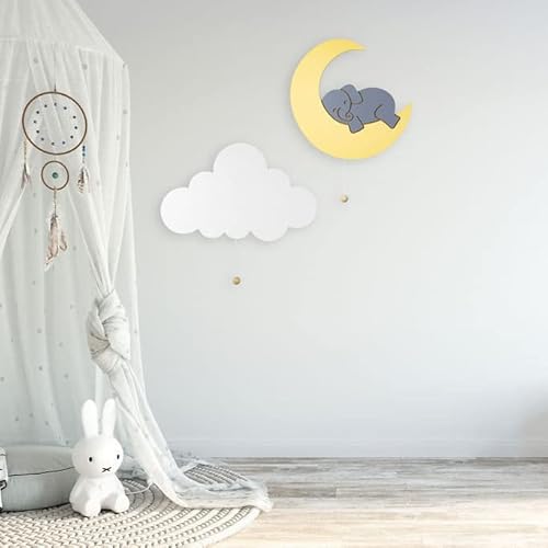 Lumipets Lighted Elephant And Moon, Wall Mounted Lighted Moon Lamp, Battery Operated Elephant Light Sign – Lightweight Crescent Moon Night Light For Babies, Toddlers, Kids, 17.7 X 11.2 X 1.5-Inch #TOP3
