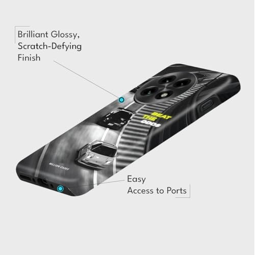 Image of MILLION CASES Back Cover Case for OnePlus 12 Scratch Resistant Anti-Slip Polycarbonate Shockproof Protective Durable Midnight Chase Crystal Case for Men & Boys