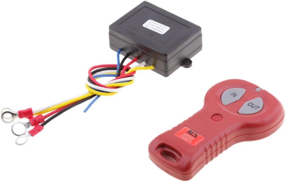 Wireless Winch Remote Control Kit- Easy Control Within 98 Feet- for ATV, UTV, SUV - Red Receiver Switch Conversion Kit
