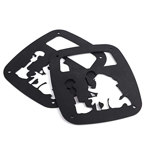 Partol Tail Light Cover Black Exterior Tail Light Guard Covers Protectors Guards For Jeep Wrangler TJ YJ 1987-2006 (Soldier)
