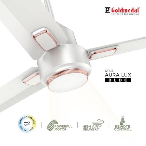 Image of Goldmedal Opus Aura Lux BLDC Ceiling Fan 1200mm With Remote|High Speed