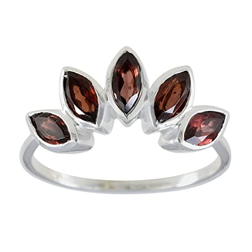 Bagues en grenat véritable en argent 925 le cadeau unisexe idéal pour marquer
