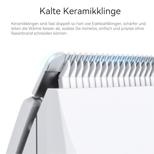 Bautrium Leise Schermaschine Katze Set,Profi Haarschneidemaschine für Katzen Hunde Verfilztes Fell Pfotenhaare mit Pflegeschere & Kamm,USB-C-Aufladung