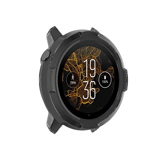 AWINNER Case Compatible for Suunto 7 GPS Sports Smart Watch,Shock-Proof and Shatter-Resistant Protective TPU Frame Full Cover (Black) - Thumbnail 4