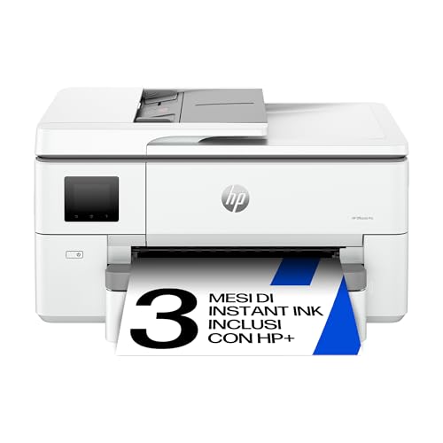 OfficeJet Pro 9720e 53N95B, Stampante Multifunzione per Grandi Formati, a Colori, Fronte e Retro Automatico, 22 ppm, Wi-Fi, 3 Mesi di Inchiostro Instant Ink Inclusi, Grigia