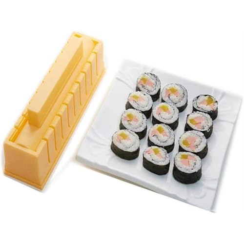Buhdjfnke Juego de moldes para sushi DIY: juego simple para hacer sushi, ayuda a hacer sushi redondo