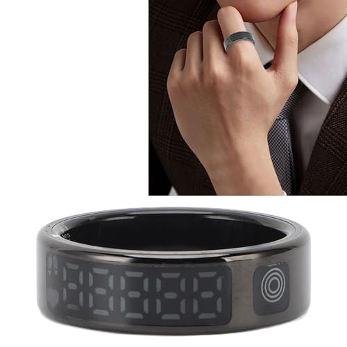 Smart Ring Fitness Tracker Ring for Men Women, Heart Rate Monitor Sleep, IP68 Water Proof Activity with Step Trackers, Remote Photography, Health Rings for Android i OS (#13)