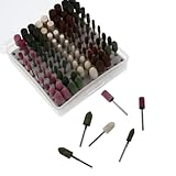 HOODANCOS 100pcs Assorted Grinding Wheel Heads Polishing Mounted Points for Rotary Tools Metal Rust Removal and Stone Grinding Industrial Abrasive Set